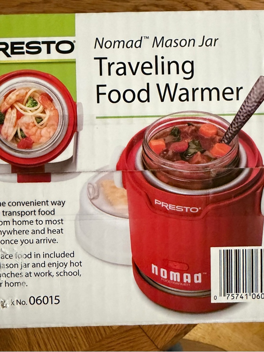 Presto Nomad Mason Jar Traveling Food Warmer - Red